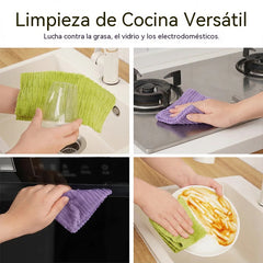 🔥【3 volúmenes 】Rollo de paño de limpieza reutilizable multiusos con hojas desprendibles