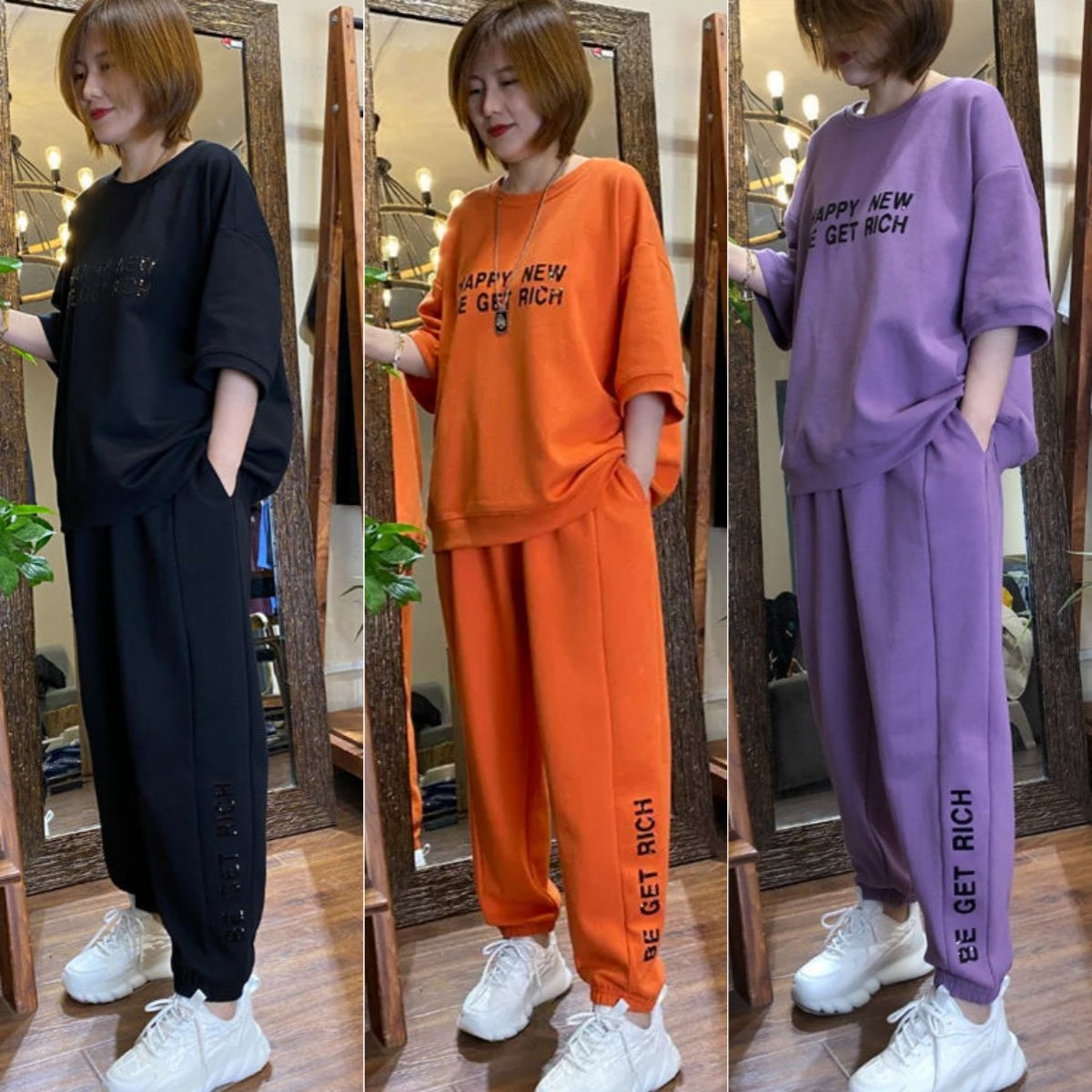 🌹🔥【M-4XL】【Tops + Pantalones】Nuevo conjunto deportivo para mujer 2025