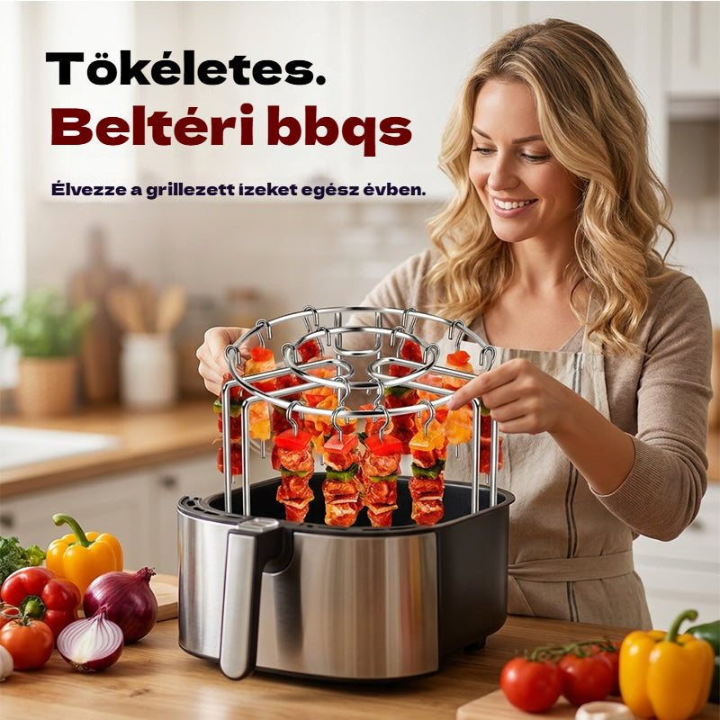 ✨Rozsdamentes acél grillsütő kebabokhoz🍢