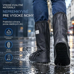 Najlepšia ochrana pred dažďom! Vysoké nepremokavé obaly na obuv (výška 40 cm)! Hrubá protisklzová podrážka · Odolné PVC · K dispozícii v čiernej a priehľadnej farbe!