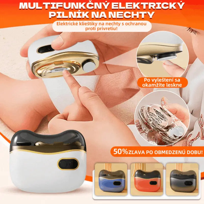✂️💅 Lima de uñas eléctrica multifuncional, cortauñas eléctrico con protección antipellizcos🔥