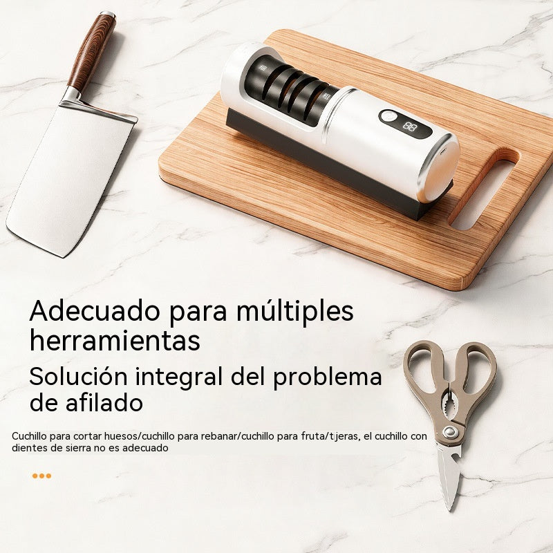 ⏳ ¡40% de descuento! 🔪 Afilador de cuchillos eléctrico inalámbrico multifuncional, recargable ✨