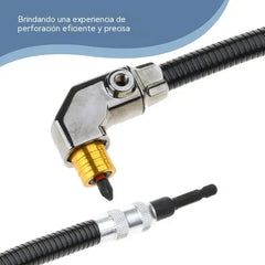🔧 Accesorio de taladro flexible de ángulo recto de 90 grados con eje flexible largo