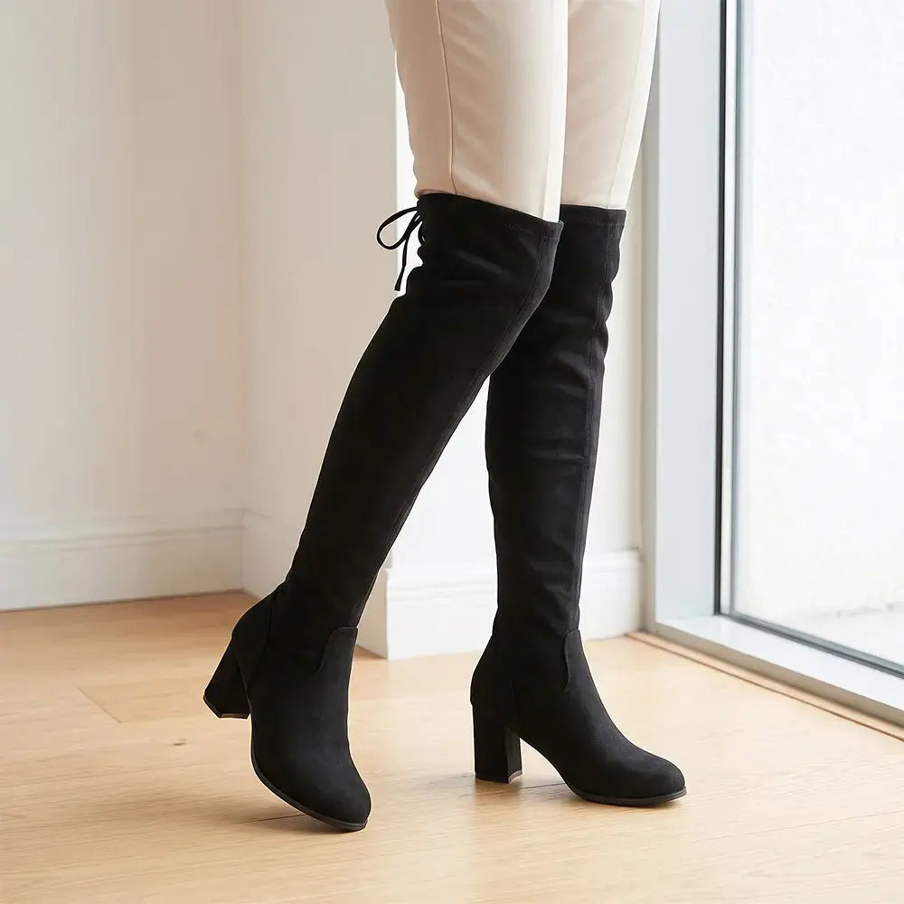 👢 Dámské kozačky nad kolena 👢 – Okamžitě vyzařujte eleganci!