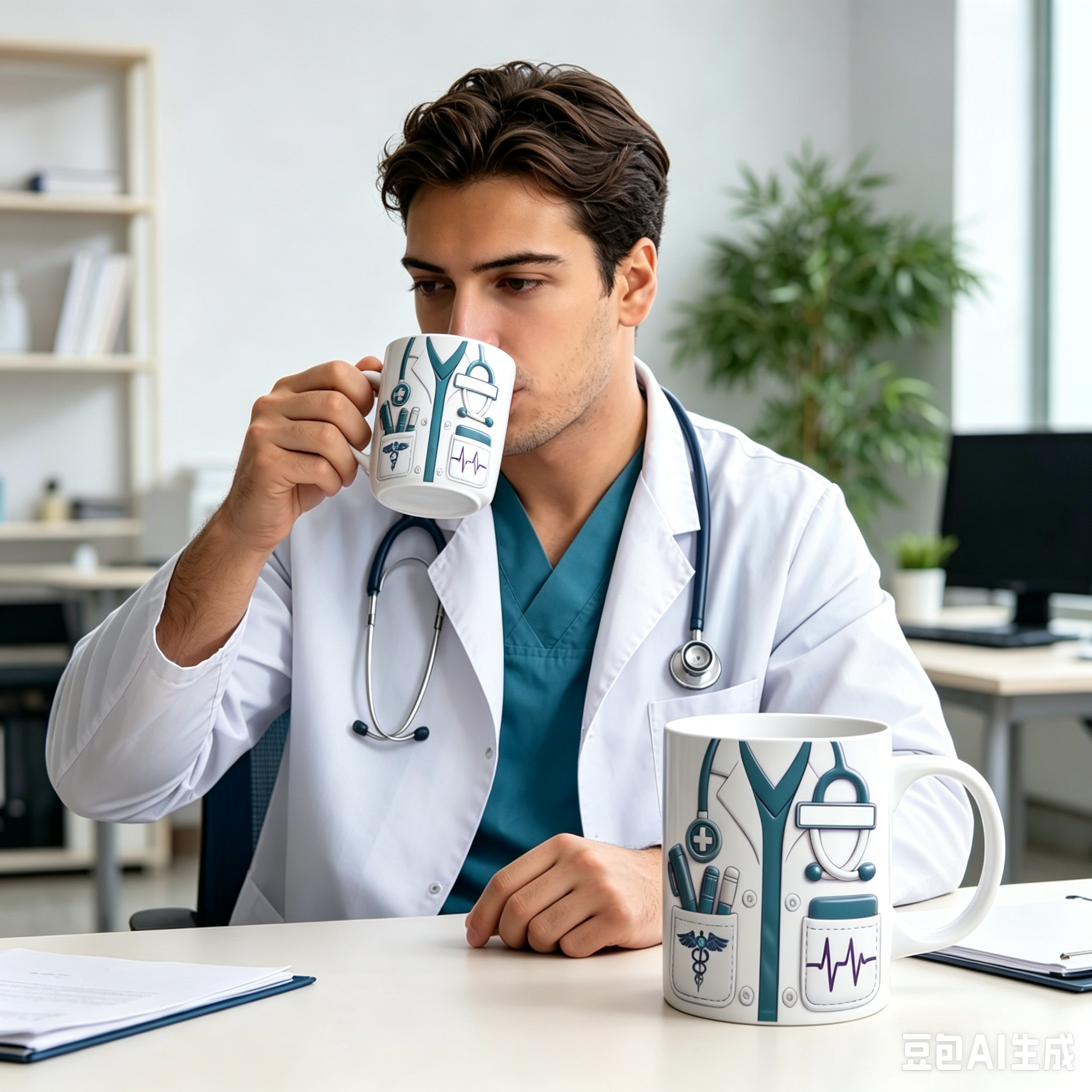 👨‍⚕️🎁Taza de cerámica con temática médica