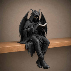 ✨Figura gótica de espíritu guardián de libros con capucha – Decoración de estantería de fantasía oscura