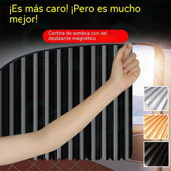 🔥【Juego de 4 piezas】 Cortina parasol con riel deslizante para ventana de coche y aislamiento térmico