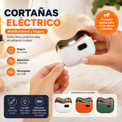 ✂️💅 Lima de uñas eléctrica multifuncional, cortauñas eléctrico con protección antipellizcos🔥
