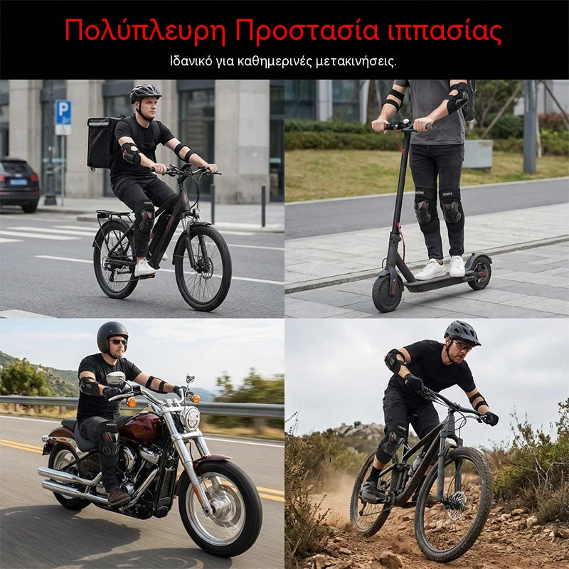 🏍️ ¡Aprovecha ahora con un 40% de descuento! 🛡️ Conjunto de rodilleras y coderas para moto: resistentes a los impactos, con correas ajustables y forro transpirable. Imprescindibles para tu seguridad al conducir, patinar o montar en bicicleta. 💪