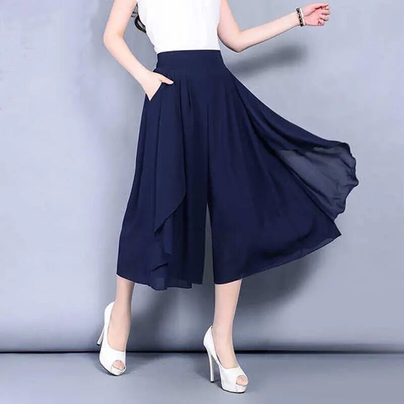 【🔥35% OFF🔥】Pantalones de gasa ajustados de cintura alta de seda helada de nueva moda 2025