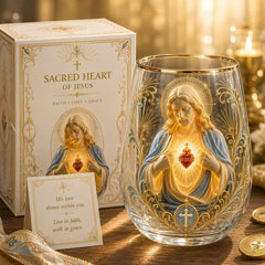 🌟 Taza de vidrio para el té y la oración matutina, edición limitada 2026 - Colección Fe y Paz