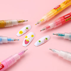 【12 bolígrafos · 12 colores】💅✨ Set de Bolígrafos para Nail Art 12 Colores | Diseño Preciso, Waterproof y Larga Duración 🎨🔥