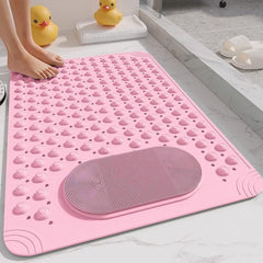 🔥🚿 【36.5*69cm】Alfombrilla de masaje antideslizante para baño con ventosa