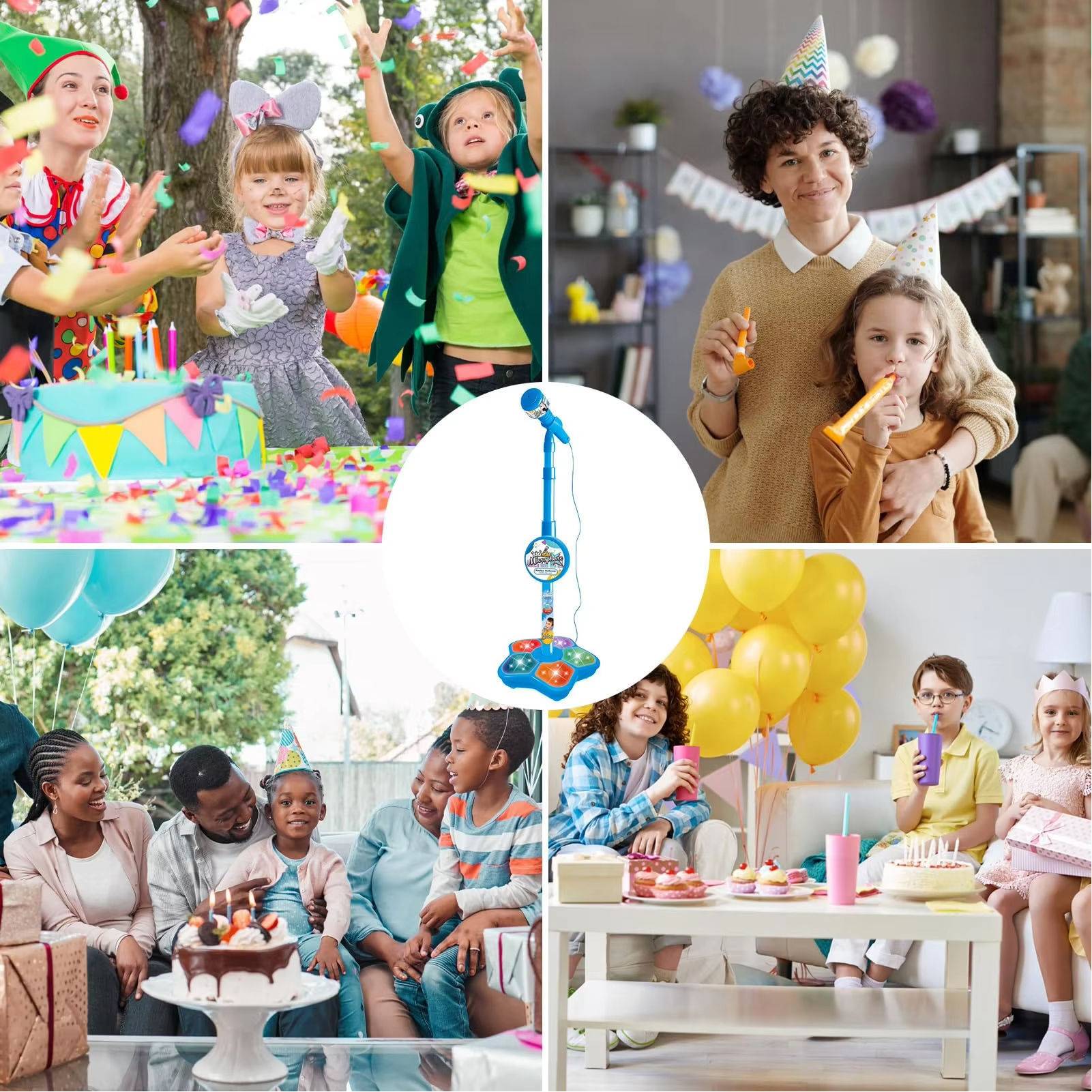 💥Juego de micrófono, juego de máquina de karaoke con luz