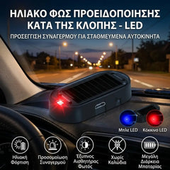 1 unidad 24 € 🎁🚗💥 Luz de advertencia antirrobo LED compacta con energía solar