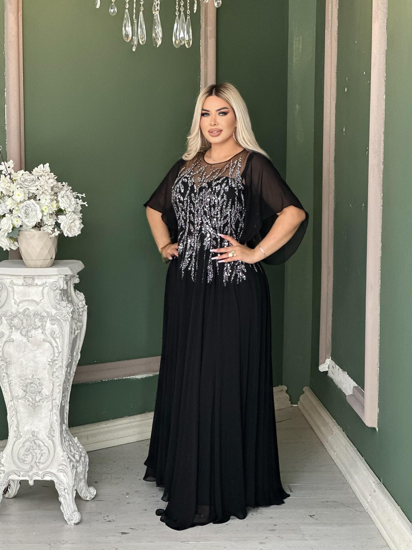 🔥✨【Noi stiluri de toamnă】👗【S-5XL】Vestido largo con estampado de estrellas y diamantes