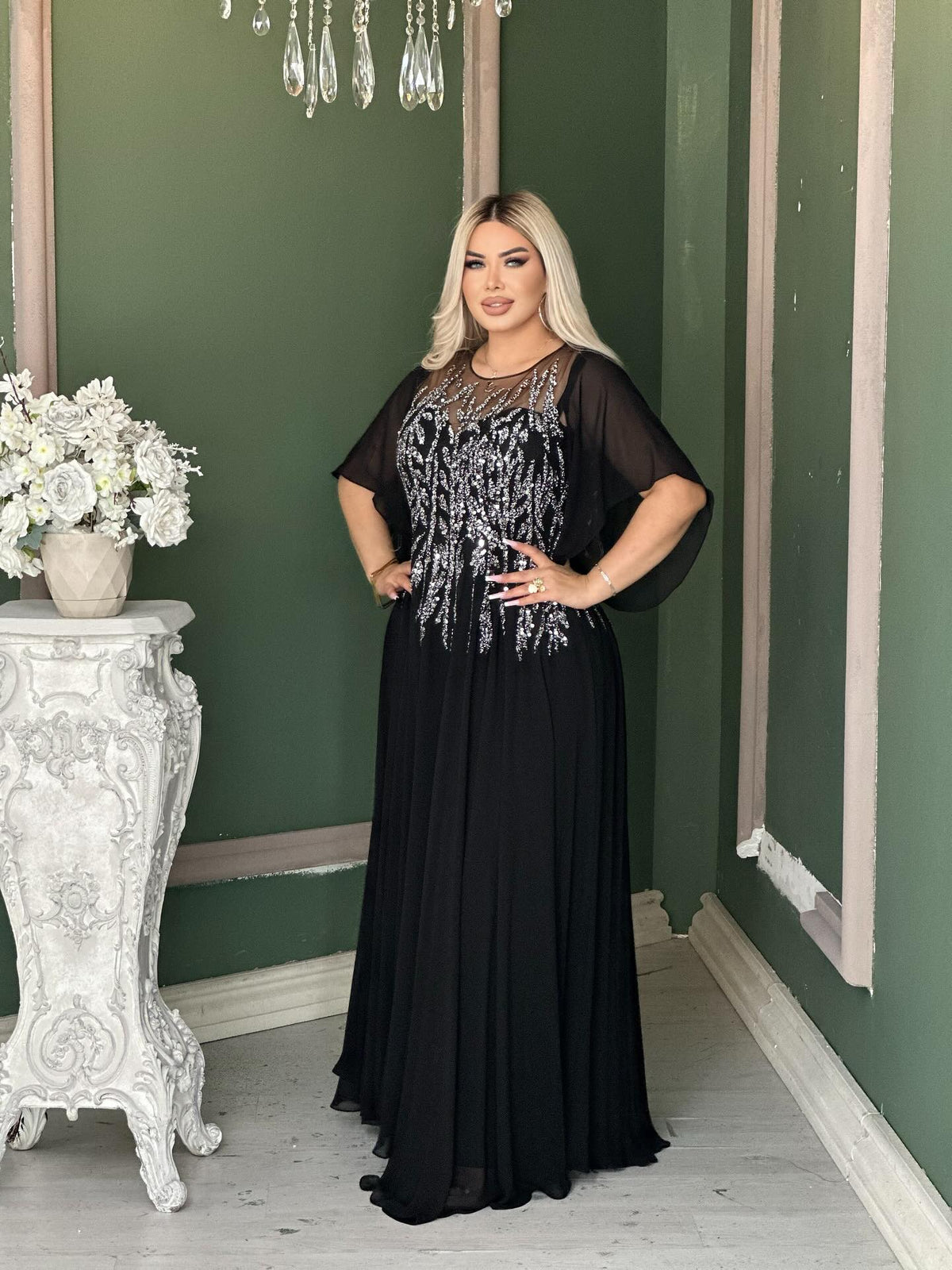 🔥✨【Noi stiluri de toamnă】👗【S-5XL】Vestido largo con estampado de estrellas y diamantes