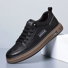 【39-44】2025 zapatos planos de negocios para hombre de cuero genuino transpirable