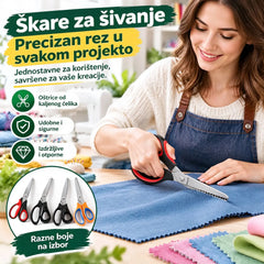 💥【Posljednji dan: Ponuda u pola cijene】✂️ Nazubljene škare od nehrđajućeg čelika: Savršene za šivanje, ručne radove i razne svakodnevne „uradi sam” projekte.
