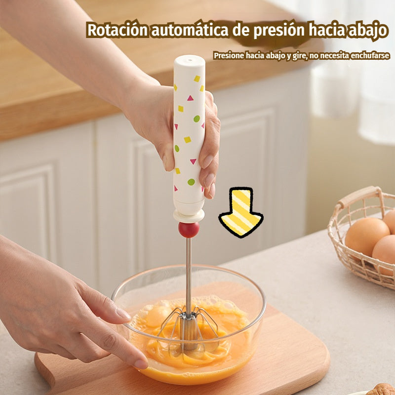 27€【 Conjunto de 2 piezas】🥚 Batidor semiautomático desmontable de acero inoxidable 304 ✨