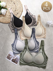 😍【Paquete de 2】Sujetador de una pieza sin aros para mujer❤️【40-85 kg】