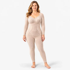【M-2XL】Conjunto de ropa interior térmica de invierno para mujer: aislante, grueso, con inserciones, de calentamiento rápido, para otoño e invierno.