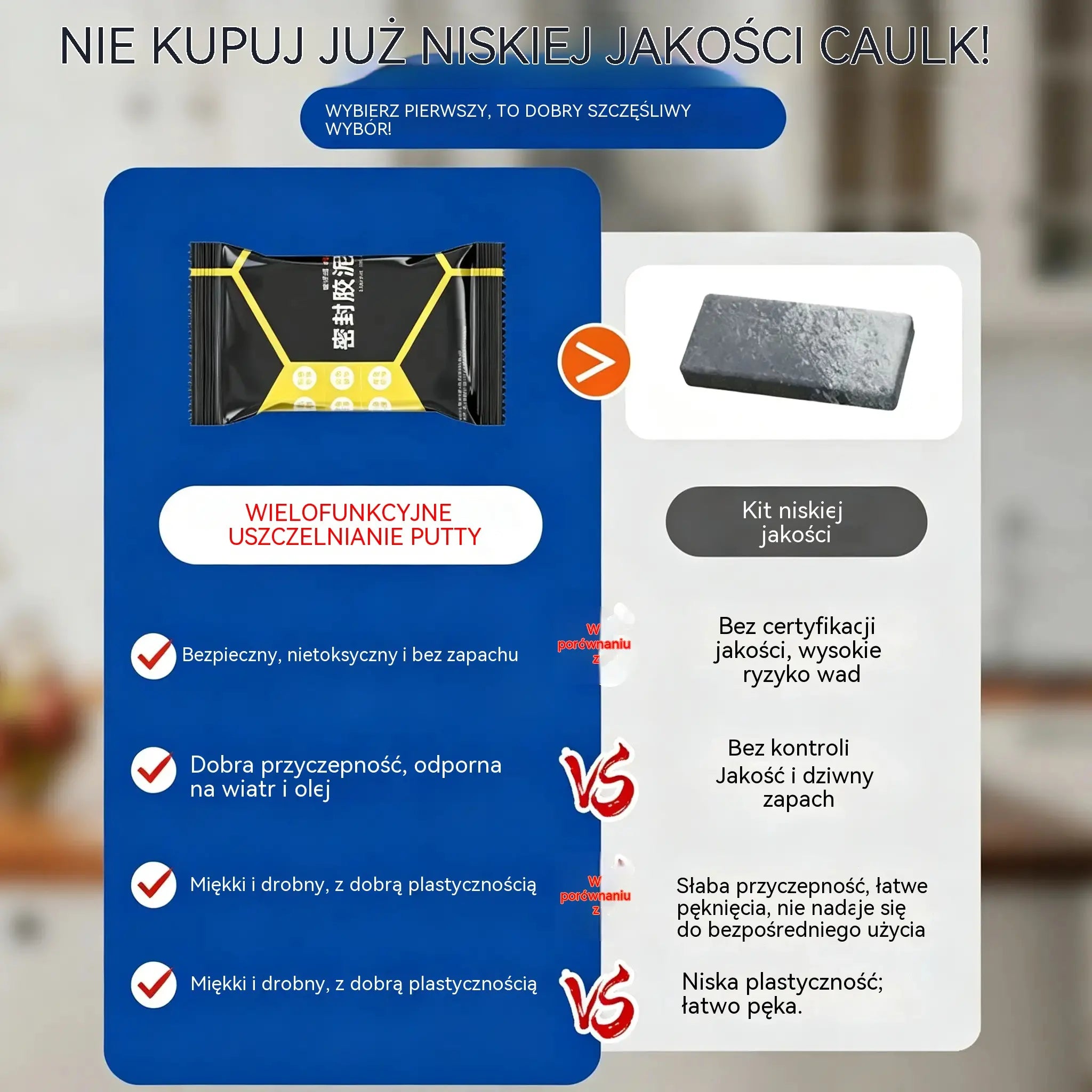 【10 sztuk za 89 zł】🔧 Biała wodoodporna szpachlówka uszczelniająca – naprawia otwory, ściany i rury klimatyzatorów 💧🏠