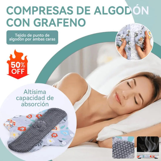 🔥🌈【5 piezas】Almohadilla antibacteriana de algodón y grafeno lavable