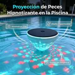 🌙 Lámpara Solar Flotante con Efecto de Peces – Ilumina tu piscina y jardín con magia sin cables ✨