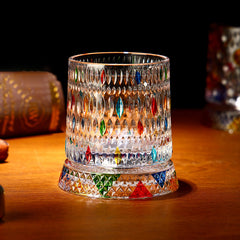 🥃【270ml】💎Vaso de whisky giratorio 360°, vaso de licor antiestrés pintado
