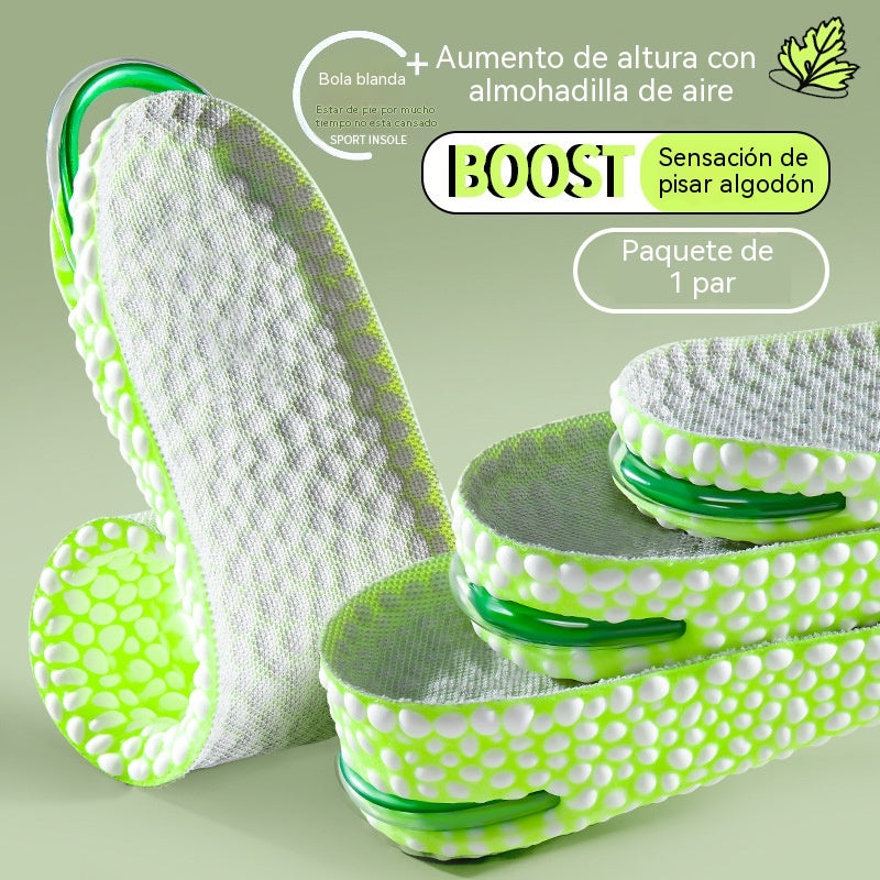 💥【Compra uno y llévate otro gratis：2 pares】 👟Plantillas cómodas con cojín de aire y efecto de aumento de estatura 📈