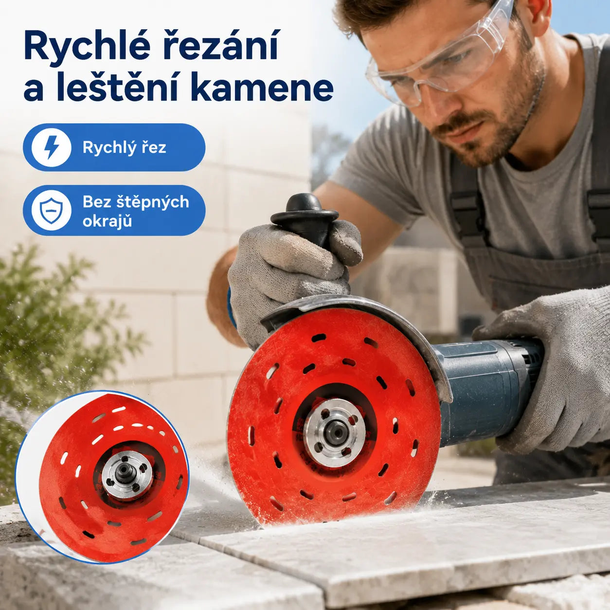 【6 kusy】⚙️Řezací kotouč pro úhlovou brusku na kamenné desky