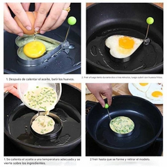 Juego de 5 piezas  🍳🍳🔥 Precio especial de gran venta - Molde para huevos de acero inoxidable
