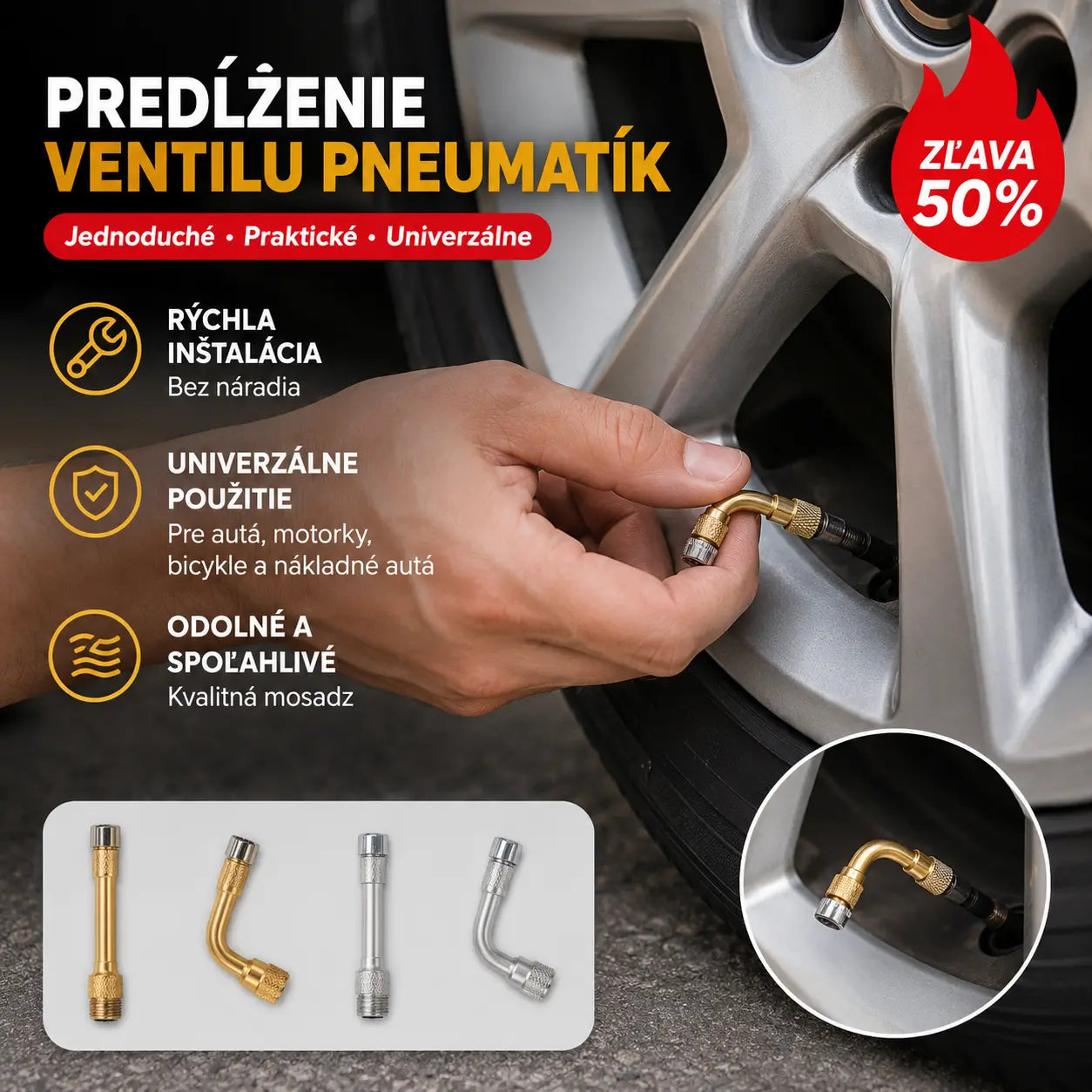 🔥2 sady: 45°+90°+135°🔥Predĺženie nafukovacej trysky z čistej mosadze