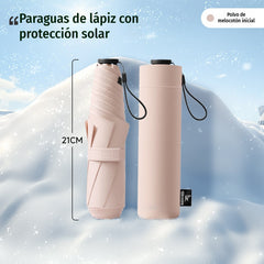 ☂️🌞 Paraguas ultraligero para todo clima – Revestimiento nano negro UPF50+ (protección UV) y alta resistencia al viento