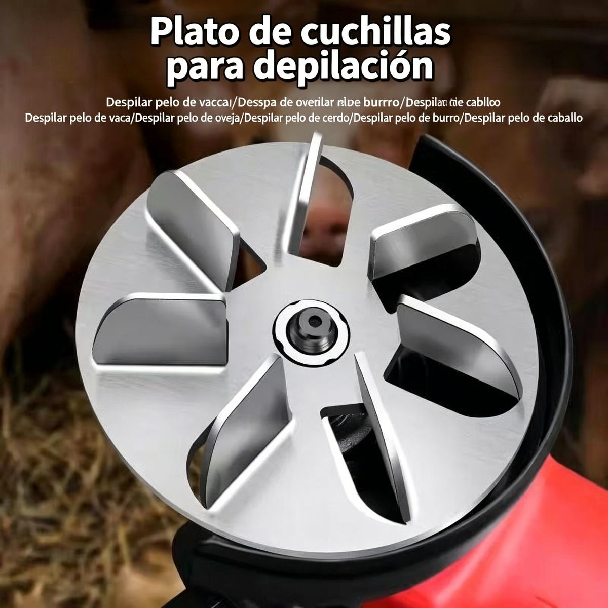 🧰【Pack de 5 piezas】Discos depiladores para cerdos que ahorran esfuerzo - ✅ Sin pérdida de carne ⚡️ Eliminan rápidamente el pelo de cerdos, vacas, ovejas y otros ganados