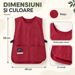 👩‍🍳✨ Mandil Chaleco Impermeable y Antimanchas – Ideal para Cocinar, Manualidades y Jardinería, con Ajuste Cómodo 🛡️