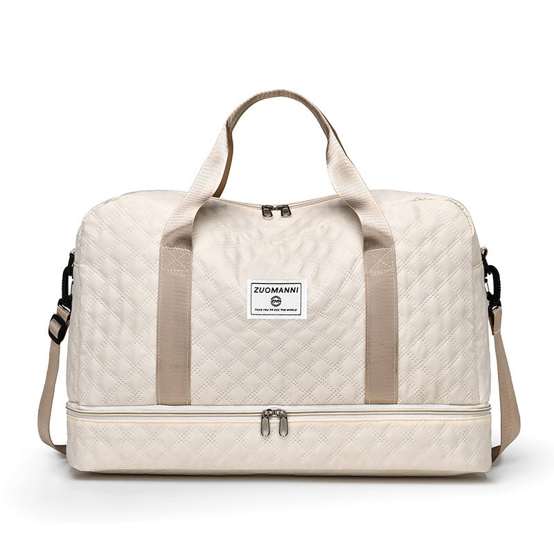 🔥【¡Oferta por tiempo limitado!】🔥Elegante bolsa de viaje de gran capacidad con diseño de separación para uso húmedo y seco, adecuada para yoga y fitness.