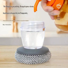 🧽 Cepillo estropajo con dosificador de detergente – ¡OFERTA LIMITADA! 💪 Ideal para ollas, sartenes y platos. Limpieza rápida y fácil, ¡sin esfuerzo! 🍳