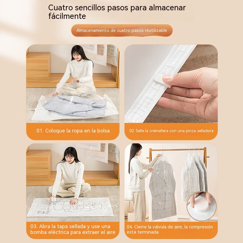💨✨ Bolsas colgantes para aspiradora con un 60% de descuento 💞💪 Ahorran espacio, protegen del polvo y se pueden reutilizar para ropa y viajes.