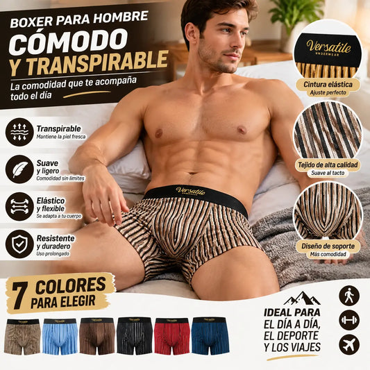 4 piezas【L-4XL】Calzoncillos bóxer antibacterianos de lujo de alta calidad para hombre【40-140kg】