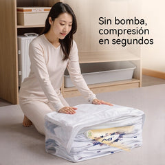 🧳 5 artículos por 29 euros 💨 Bolsa de almacenamiento al vacío grande y compresible: no requiere bomba, es a prueba de fugas e ideal para ahorrar espacio en maletas y en casa ✈️