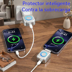 💯🚫Divisor de carga inteligente con soporte para carga rápida: apagado automático, protección de la batería y carga segura durante la noche, interfaz Tipo-C.