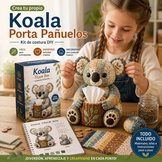🐨🧒Kit de bricolaje para caja de pañuelos con temática de animales salvajes