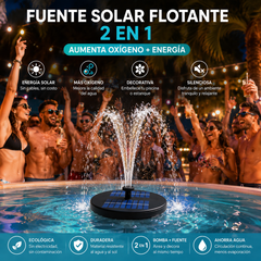 ☀️💧Fuente solar, sin cables, sin baterías, sin facturas de electricidad. Solo luz solar y agua.