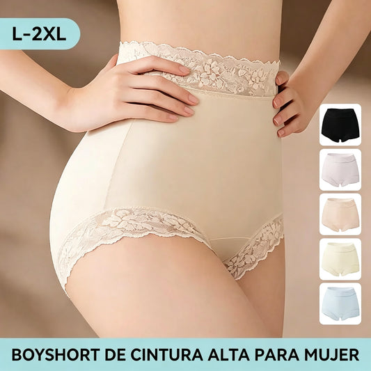 【6 piezas】🌸(L-2XL) Braguitas de talle alto sin costuras de seda helada para mujer – ultrafinas y refrescantes, línea de braguita invisible❄️