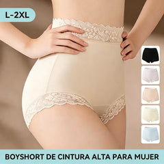 【6 piezas】🌸(L-2XL) Braguitas de talle alto sin costuras de seda helada para mujer – ultrafinas y refrescantes, línea de braguita invisible❄️