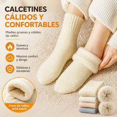 🔥【6 pares】🧦Calcetines de lana gruesos y cálidos para el invierno, súper gruesos y cálidos, elásticos, talla 35-42