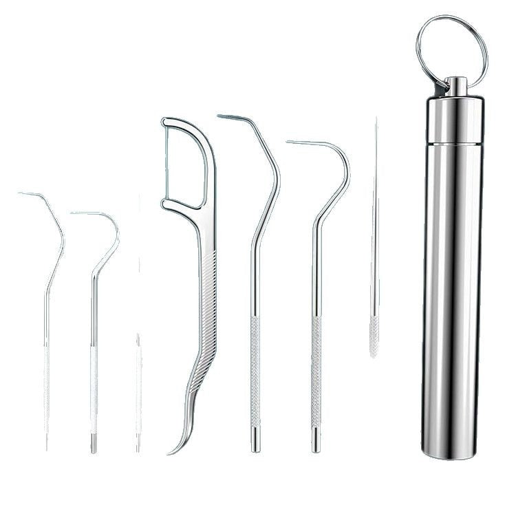 🏆 Set de 7 piezas ✨ ¡Ingeniería de Precisión Alemana! Palillo Dental de Punta Ultrafina de 0,1 mm para una Limpieza Profunda y Precisa 🦷💎