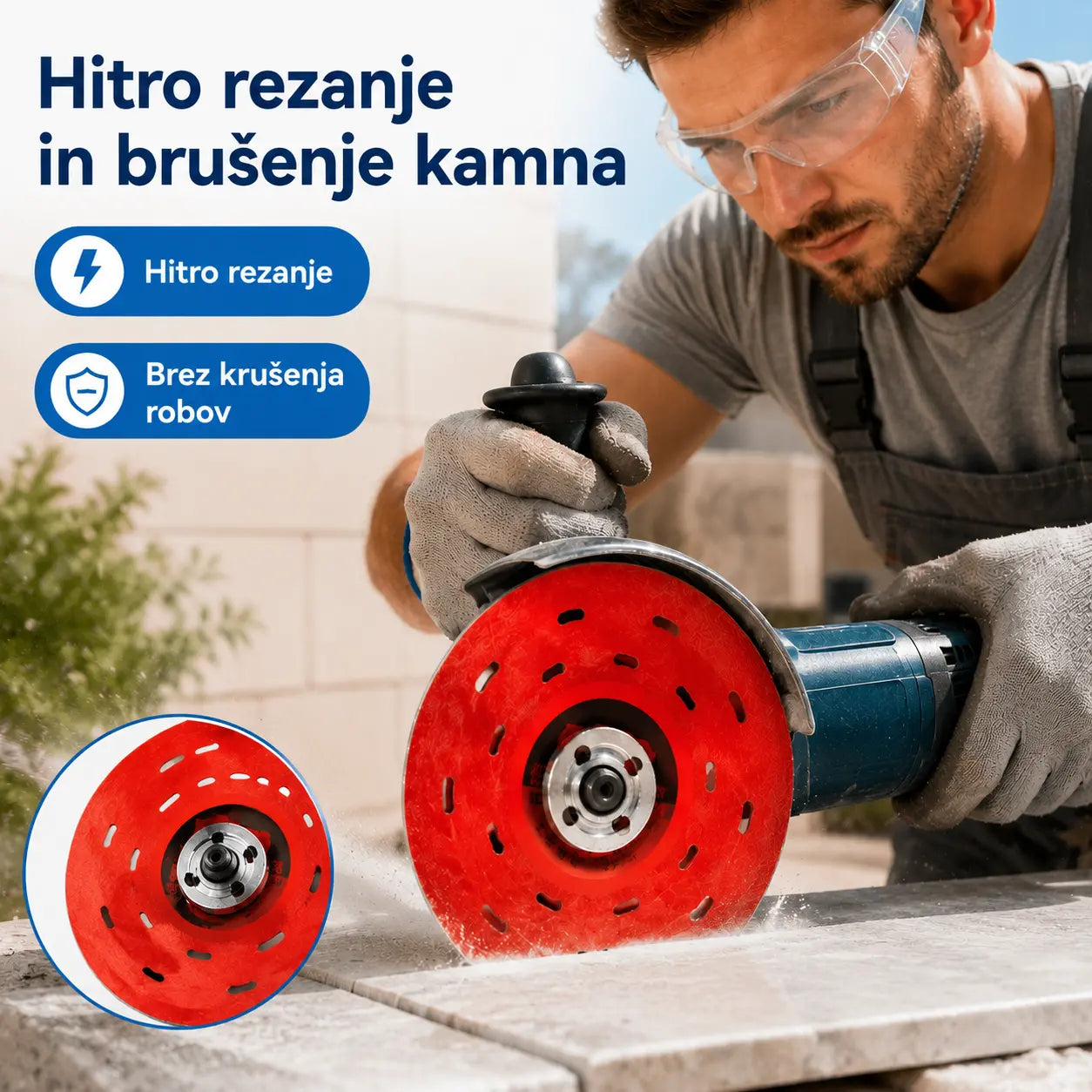 🔥✨【6 kosov】⚙️Rezalni disk za kotni brusilnik za kamnite plošče
